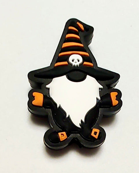 (1) Striped Witch Hat Gnome Focal Bead