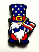 (1) Patriotic Gnome Focal Bead