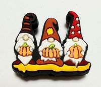 (1) Triple Pumpkin Gnome Focal Bead