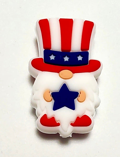 (1) American Gnome with Blue Star Focal Bead