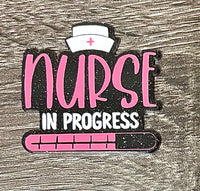 (1) Pink Nurse In Progress Acrylic