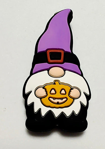 (1) Purple Pumpkin Gnome Focal Bead