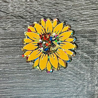 (1) Colorful Glitter Sunflower Acrylic