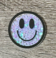 (1) Purple Smiley Face Shaker Acrylic