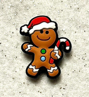 (1) Christmas Gingerbread Man Focal Bead