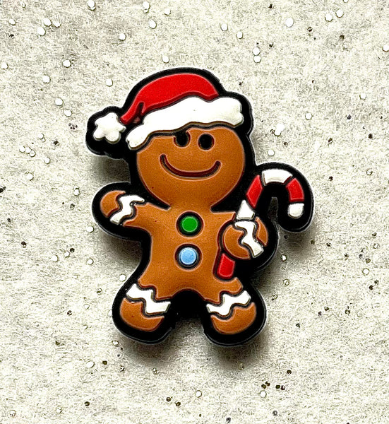 (1) Christmas Gingerbread Man Focal Bead