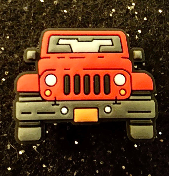 (1) Red Jeep Croc Charm