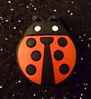 (1) Red Ladybug Focal Bead
