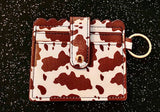 (1) Brown Cow Print Wallet/Card Holder
