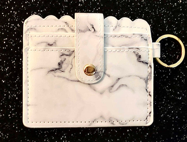 (1) White Marbled Wallet/Card Holder