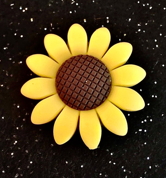 (1) Yellow Sunflower Focal Bead