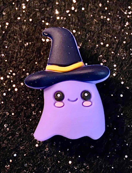 (1) Purple Ghost Witch Focal Bead
