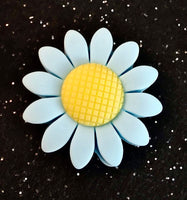 (1) Blue Sunflower Focal Bead