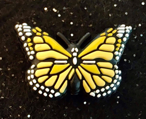 (1) Yellow Butterfly Focal Bead