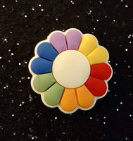 (1) Rainbow Flower Focal Bead