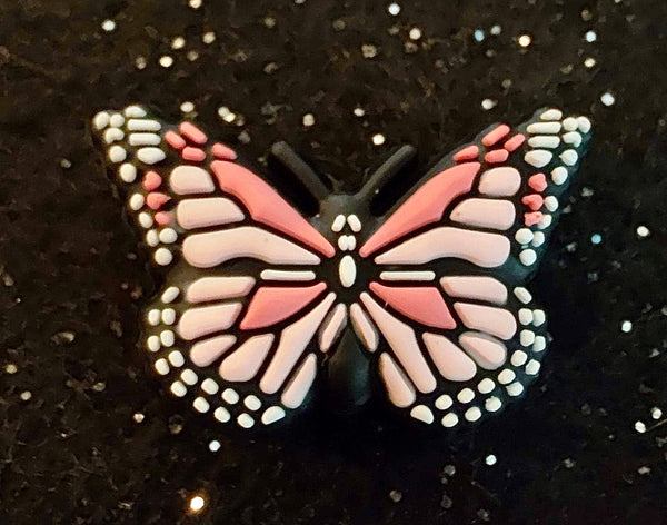 (1) Pink Butterfly Focal Bead