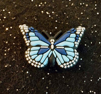 (1) Blue Butterfly Focal Bead