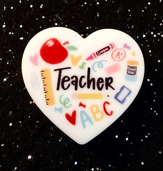 (1) Teacher Heart Focal Bead