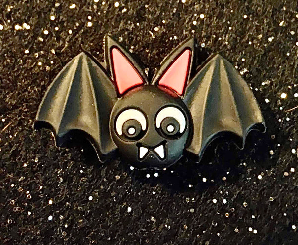 (1) Black Bat Focal Bead