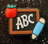 (1) ABC Chalkboard Focal Bead