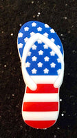 (1) Patriotic Flip Flop Focal Bead