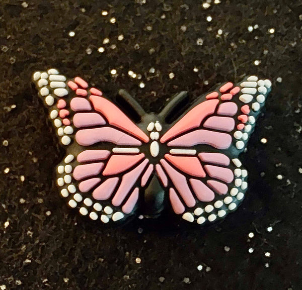 (1) Purple & Pink Butterfly Focal Bead