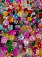 (15) Crackle Effect Double Colored Beads Mix