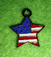(1) American Flag Star Charm