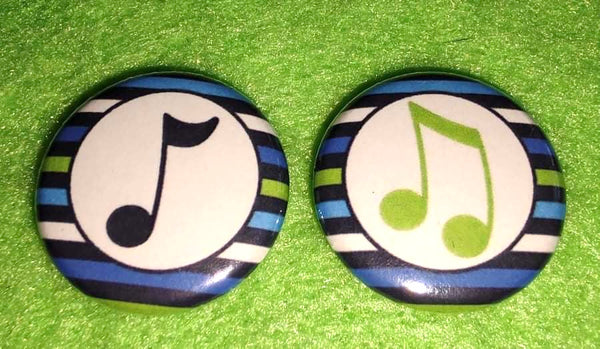 (2) Music Flat - Back Buttons