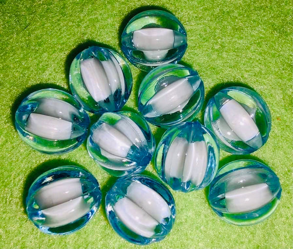 (10) Baby Blue Transparent 12mm Beads