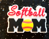 (1) Softball Mom Focal Bead