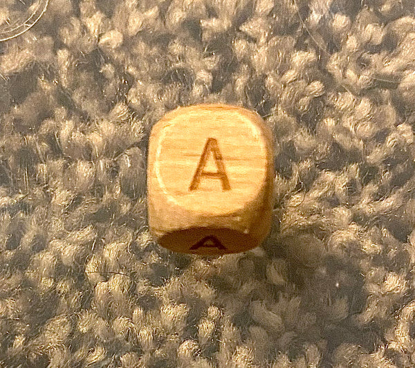 (1) Wooden "A" Bead