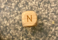 (1) Wooden "N" Bead