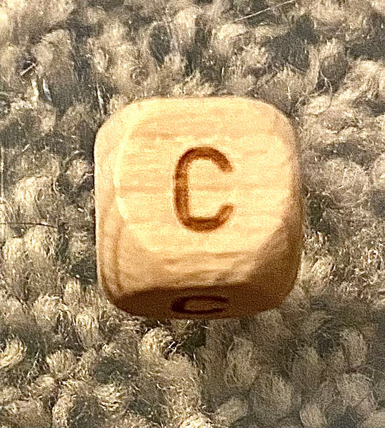 (1) Wooden "C" Bead