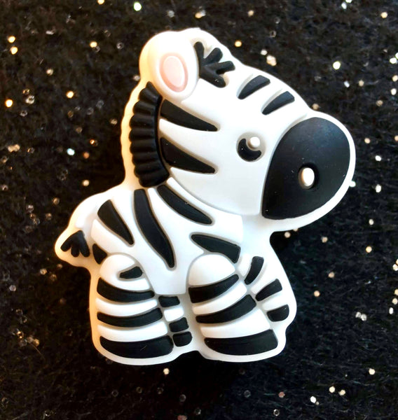 (1) Zebra Silicone Bead
