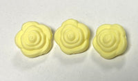 (1) Yelllow Rose Silicone Beads