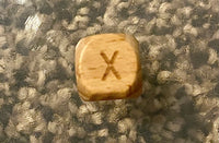 (1) Wooden "X" Bead