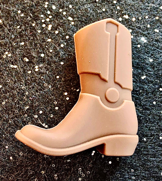(1) Brown Cowboy Boot Focal Bead