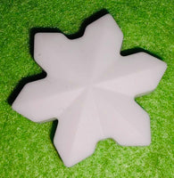 (1) White Snowflake Silicone Bead