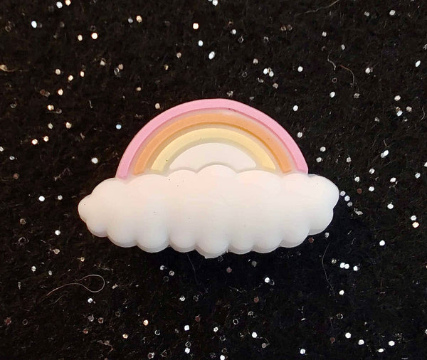 (1) Pink Rainbow Cloud Focal Bead