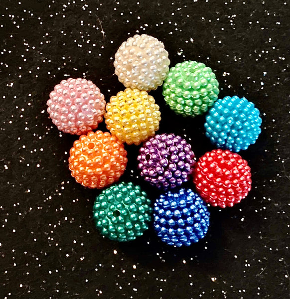 (5) Rigid Solid Colored 20mm Beads