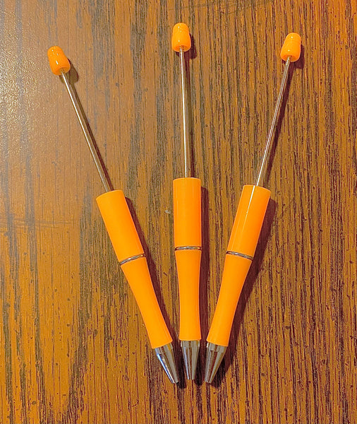 (1) Pastel Orange Matte Beadable Pen