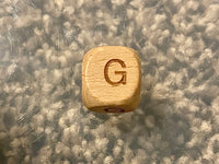 (1) Wooden "G" Bead