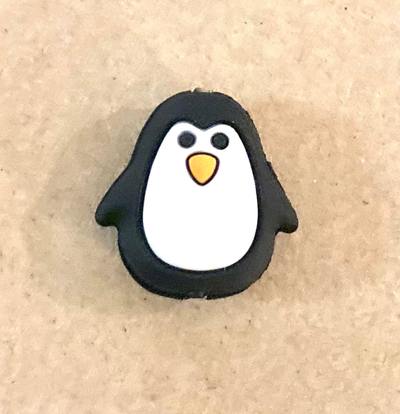 (1) Penguin Silicone Bead