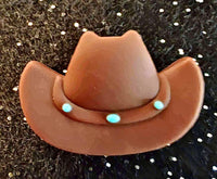 (1) Large Brown Cowboy Hat Focal Bead