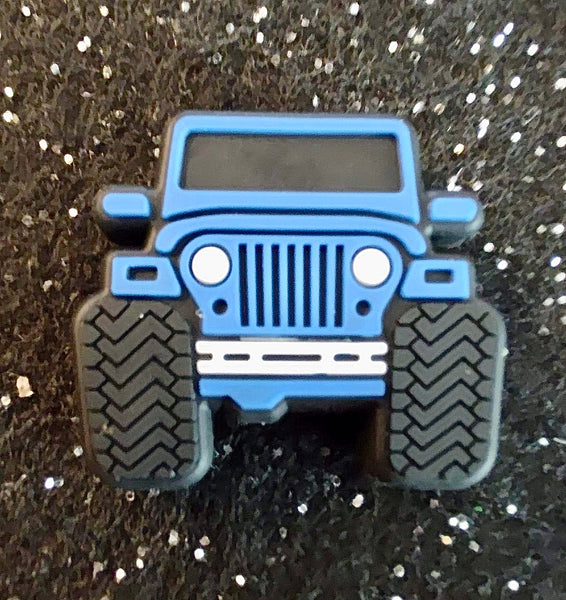 (1) Blue Jeep Focal Bead