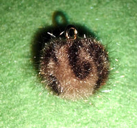 (1) Brown w/Dark Brown Spots Fuzzy Ball Charm