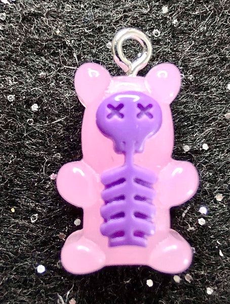 (1) Purple Skeleton Gummy Bear Charm