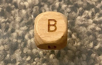 (1) Wooden "B" Bead