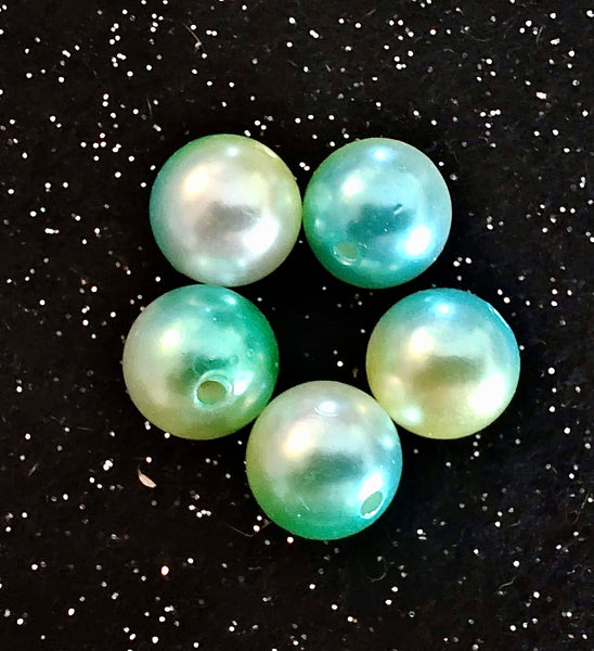 (5) Ocean Colored Ombre 20mm Beads